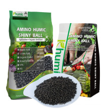 Khumic Fetiplus competitive price NPK compound fertilizer shiny balls compound Young Leonardite amino humic acid ball